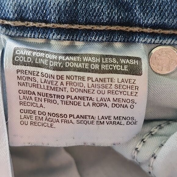 Levi's Slimming Straight Medium Blue Denim Jeans, Size 31 (12) - Picture 7 of 11